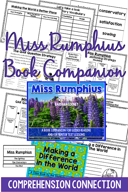 Teaching Question Answer Relationships With Miss Rumphius Comprehension Connection