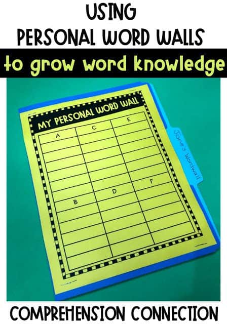 Vocabulary instruction will never get stale or boring if you have a variety of activities to choose from. This blog post includes 20+ ideas for teaching and practicing vocabulary. A strong vocabulary leads to improved comprehension. Personal word walls and classroom word walls are *still* a great teaching tool. Visit this post to learn more. personal2bword2bwall2bimage-7059442